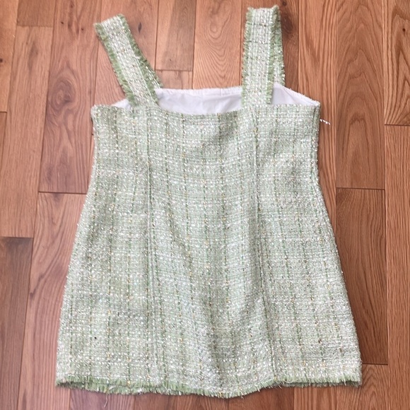 NWT House of Harlow 1960 light green tweed minidress size Large - Picture 3 of 4